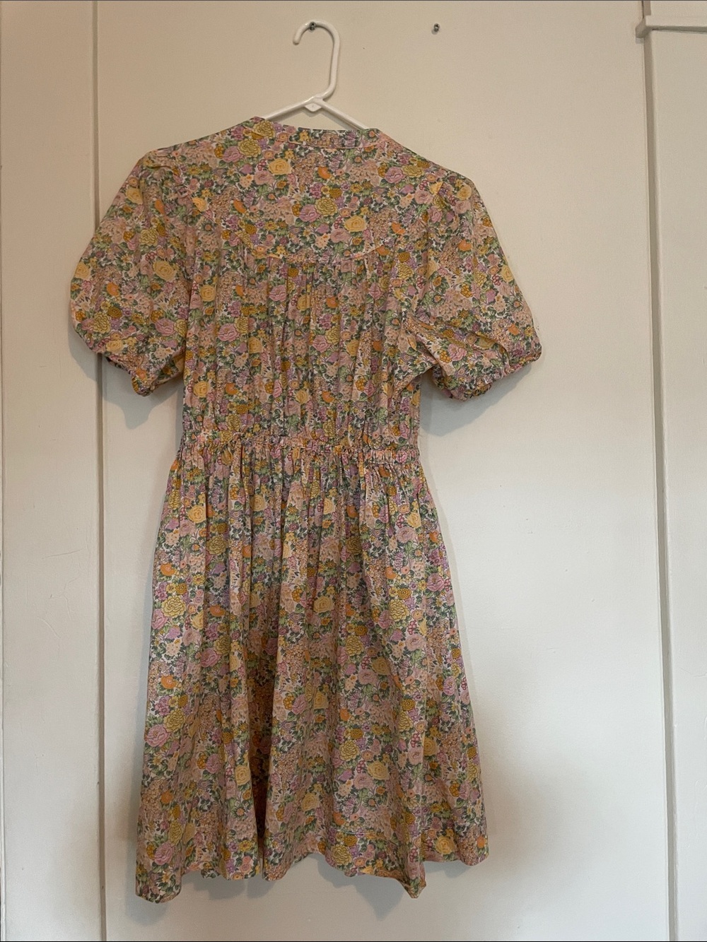 J. Crew Liberty Floral Button-Front Dress in Pink, Yellow & Green - Picture 3 of 4